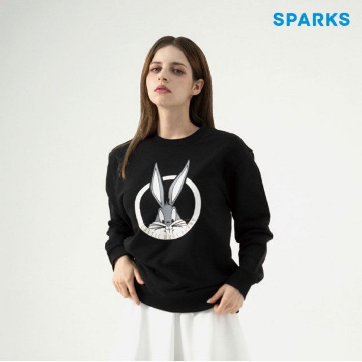 스팍스골프 여성 라운드넥 티셔츠 SN7LTR200BK 블랙