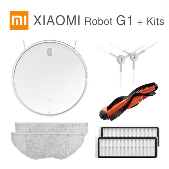 XIAOMI MIJIA Mi 로봇 진공 청소기 필수 G1 가정용 무선 세척 사이클론 흡입을위한 청소, Robot G1 Add Spare_CHINA_EU