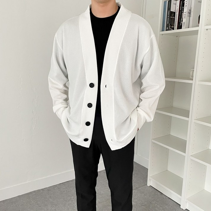 남자 루즈핏 사계절 데일리 무지 니트 가디건(10COLOR)