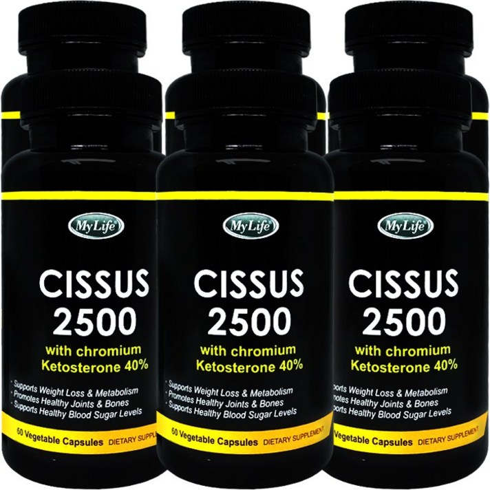 [미국번개배송] 마이라이프 시서스 2500 크롬과 케토스테론 40% 60정 6병
