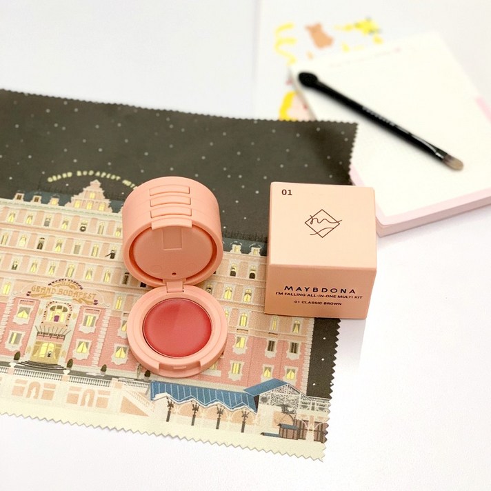 메이크업키트 색조키트 립앤치크 아이쉐도우 팔레트 아임폴링 멀티키트 3종 택1, 01 클래식브라운