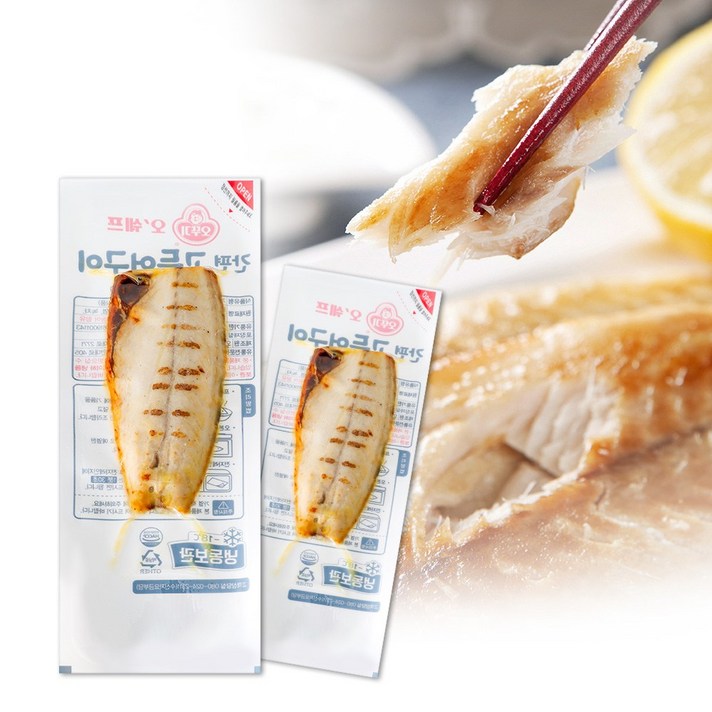 오뚜기 오쉐프 간편고등어구이 60g 30봉 / 수산가공식품 즉석조리식품 구운생선 간편아침