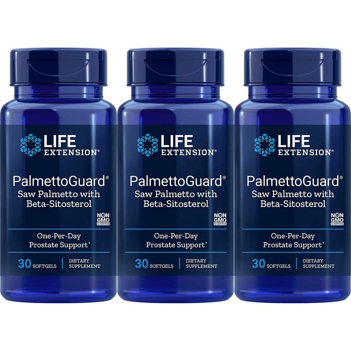 Life Extension PalmettoGuard Saw Palmetto 팔메토가드 쏘팔메토 30소프트젤 3팩, 1개, 1