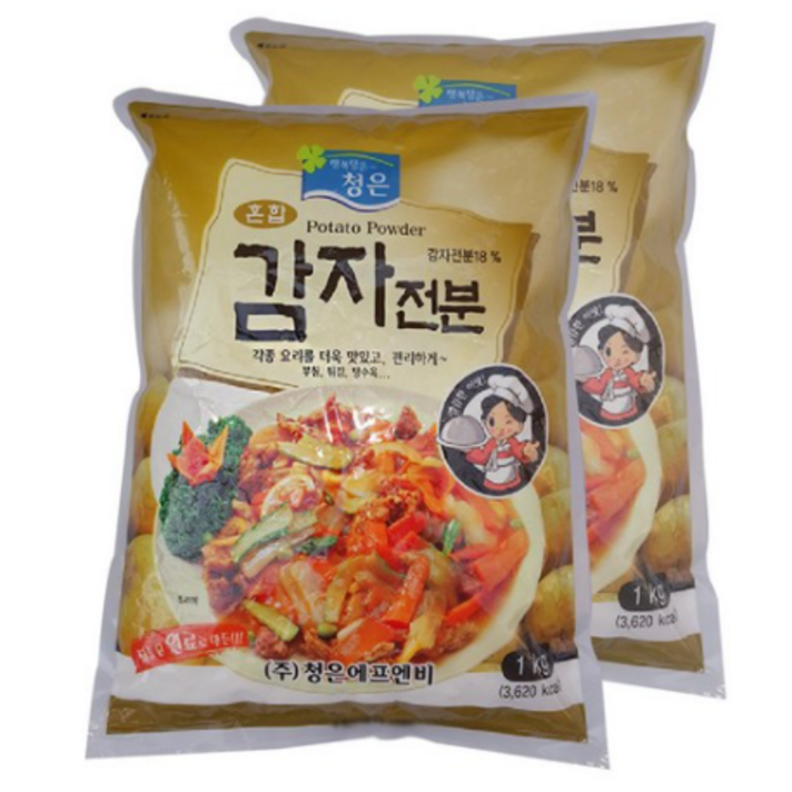 청은 혼합 감자전분, 1kg, 2개