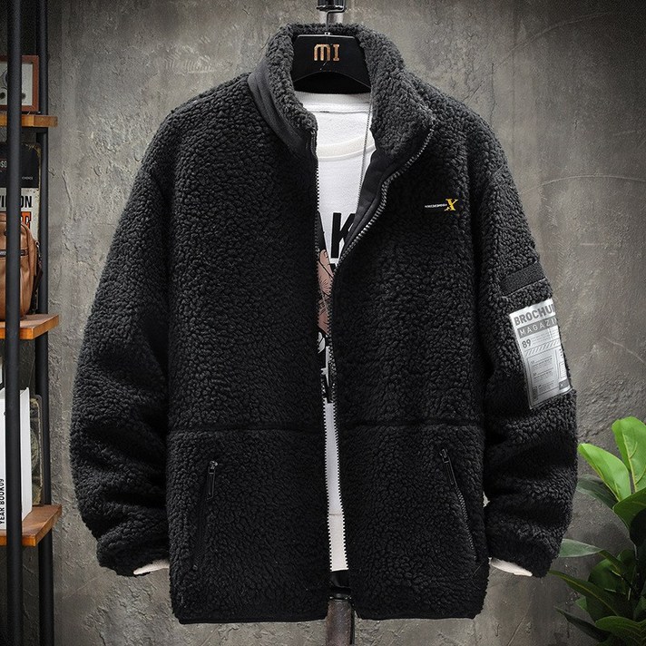 2020 겨울 새로운 양 양털 캐주얼 코튼 패딩 옷 남성 솜 패딩 옷 한국어 스타일 유행 겨울 옷 잘 생긴 유행 브랜드 코트