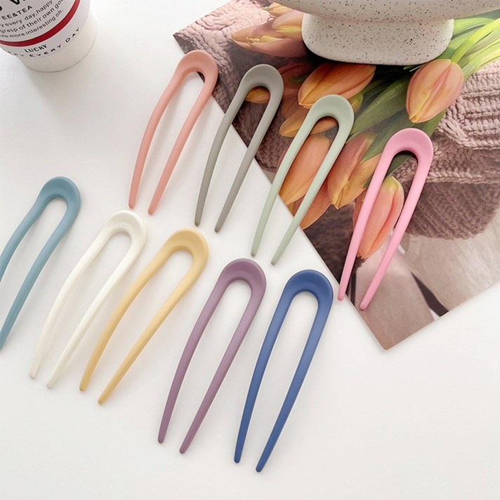 우드피카 심플U자 헤어 머리핀 9개 1세트