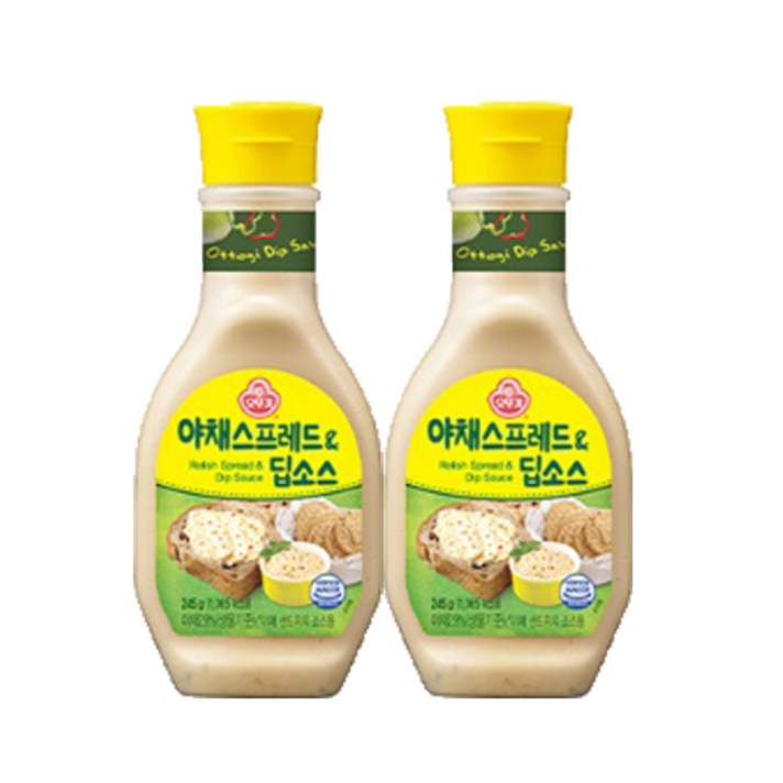 예이니식품 오뚜기 야채 스프레드&딥소스 2개(245gx2개) 샐러드샌드위치토스트식빵, 245g, 2개