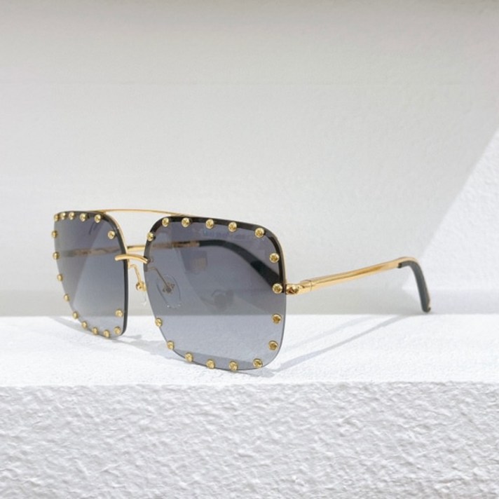 선글라스 여자선글라스 블루 그레이 브라운 렌즈 패션 메탈 스퀘어 남자 선글라스 여성의 큰 안경