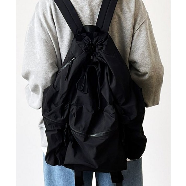 BYMOSS 빅 스트링 백팩- 블랙