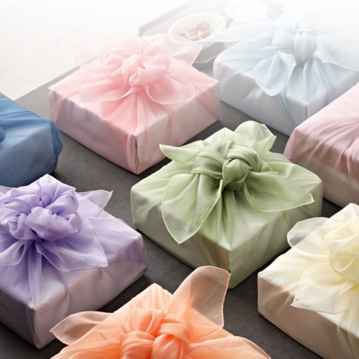 추석선물보자기 크리스탈 예단 선물포장 과일 폐백 플라워 감사선물, 72x72cm, c-08