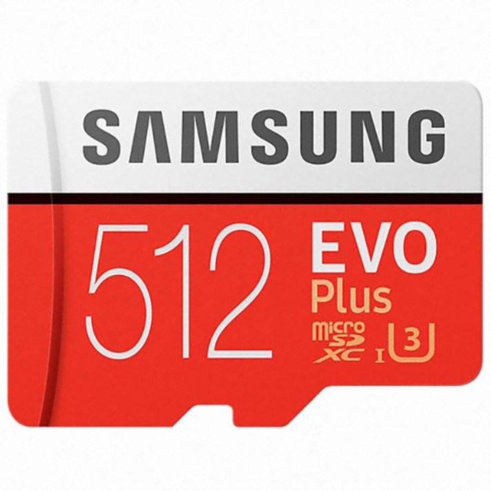 삼성전자 MicroSDXC EVO PLUS Class10 UHS-I U3 512GB 메모리카드 (어댑터포함)