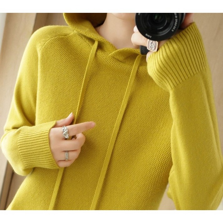 써니핏 데일리 후드니트 S2006