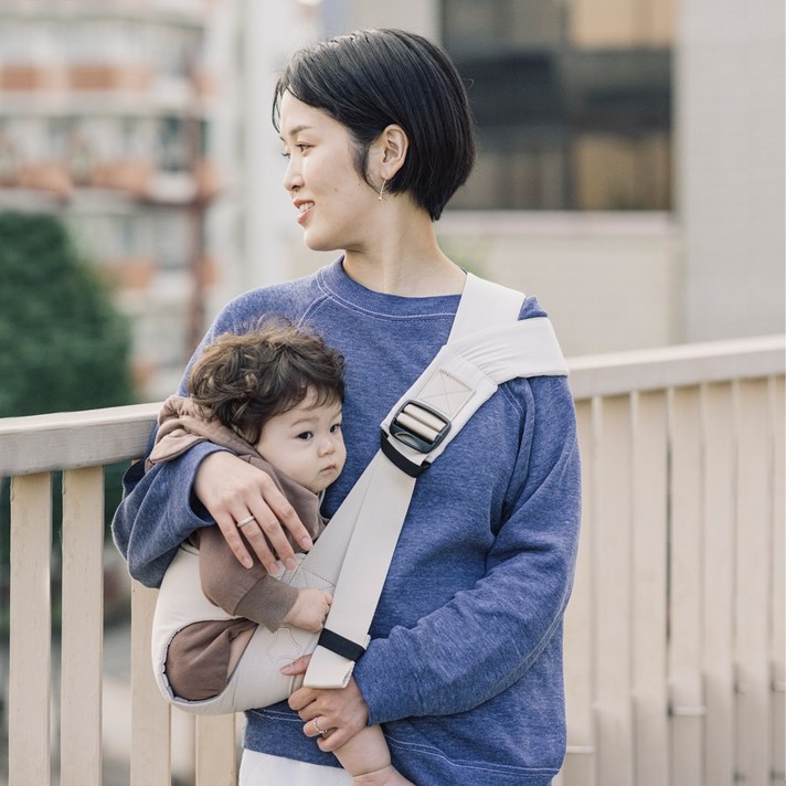  꼬뮤(COMMU) 밀착 사이드 힙시트 아기띠, 샌드 베이지 