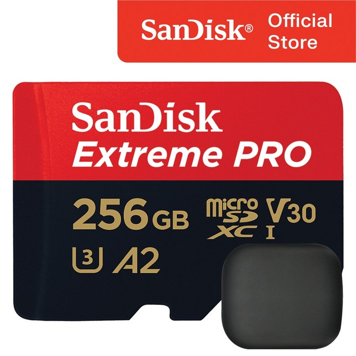 샌디스크 익스트림 프로 마이크로 SD 카드  메모리 보관 케이스, 256GB