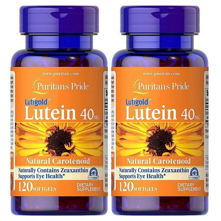  Puritan's Pride 퓨리탄 루테인 40mg 지아잔틴 120캡슐 2팩, 단품, 2개, 120정 