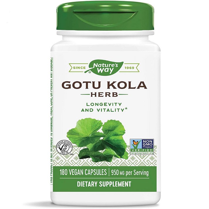 네이쳐스웨이 고투 쿨라 허브 950mg 베지테리안 캡슐, 180개입, 1개