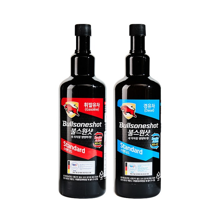 불스원 불스원샷 스탠다드 연료첨가제 가솔린 500ml, 1set, 불스원샷(500ml) 휘발유용+경유용