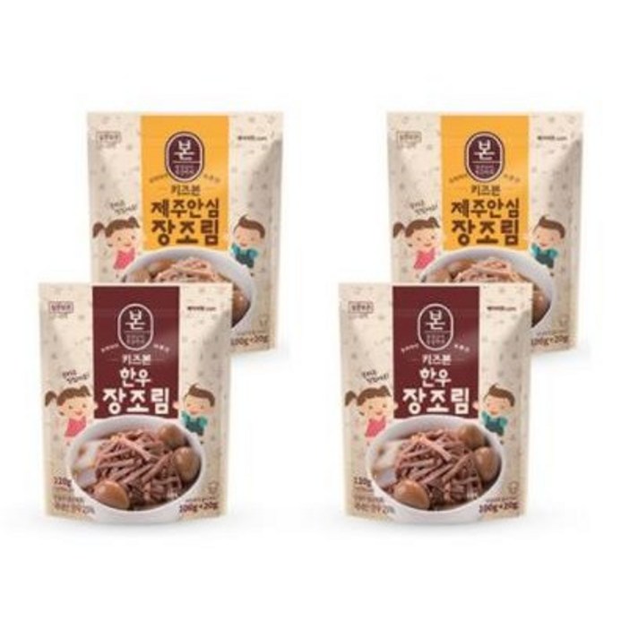 베이비본죽 키즈본 장조림 120g x 2종 세트, 한우, 제주안심, 2세트