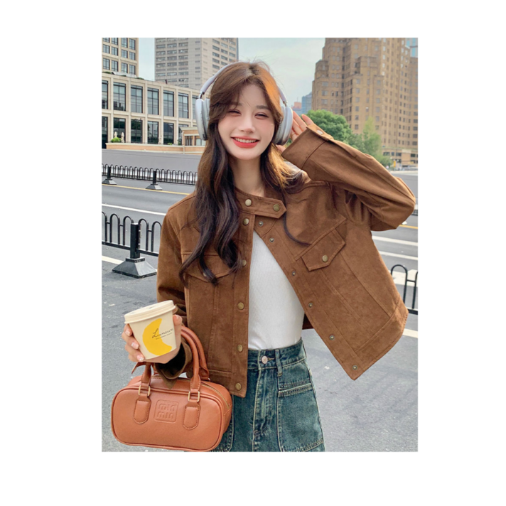 르 스웨이드 자켓  여성자켓  따뜻한 자켓