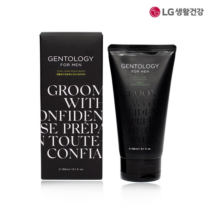 LG젠톨로지 남성용 토탈케어 모이스춰라이져 투인원 스킨&로션 올인원, 150ml x1개
