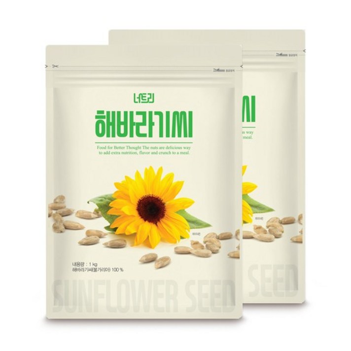너트리 해바라기씨, 1kg, 2개