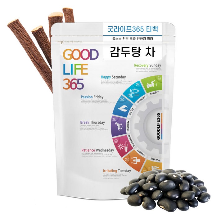 굿라이프365 감두탕 감초 검은콩 서리태 삼각티백 50개입 트라이탄 보틀 조건부 무료증정