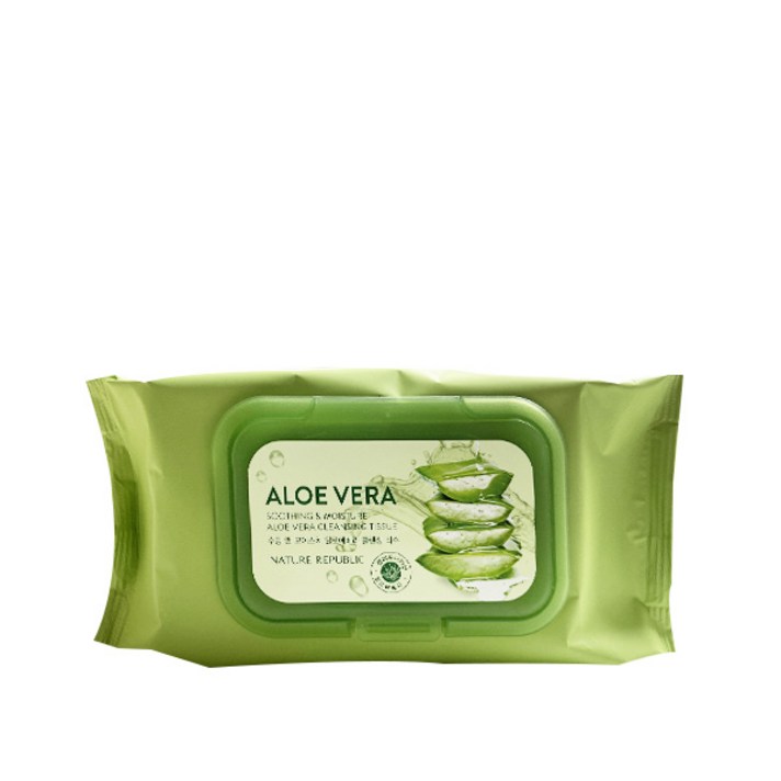 네이처리퍼블릭 수딩앤모이스처 알로에베라 클렌징티슈, 수딩앤모이스처티슈, 3Ea