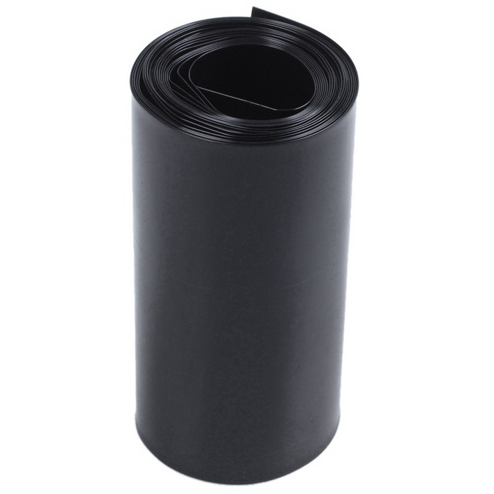 70mm / 44mm PVC 열 수축 튜브 랩 블랙 2m 6.5ft 18650 배터리, 하나, 검정