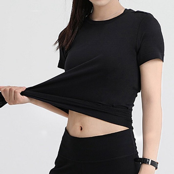 MAY 피트니스 요가 필라테스 기능성 쿨 여성 반팔티셔츠 (XXS~3XL)
