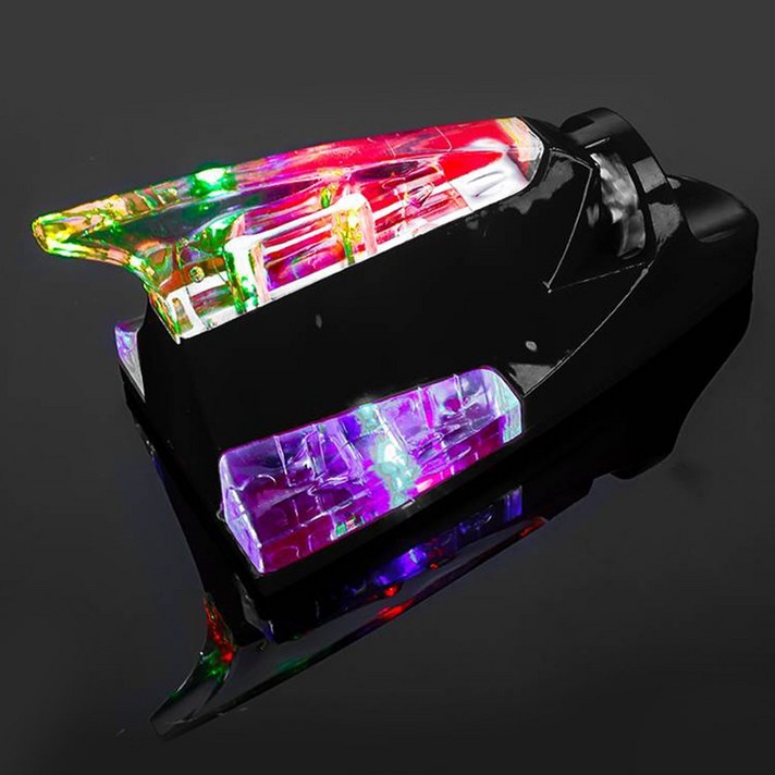 [한스몰] 자동차 풍력 샤크테일 LED 램프 루프등 지붕장식 안전 경고등 튜닝 악세사리 오토바이 헬멧 용품, 레드