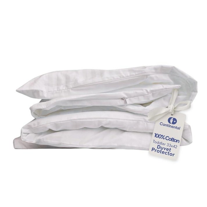 유아용 이불용 이불 커버 프로텍터 100 면 지퍼로 먼지를 차단하는 지퍼 표준 아기 침대 및 유아 침대에 적합 83.8 x 106.7cm33 42인치 화이트 180745
