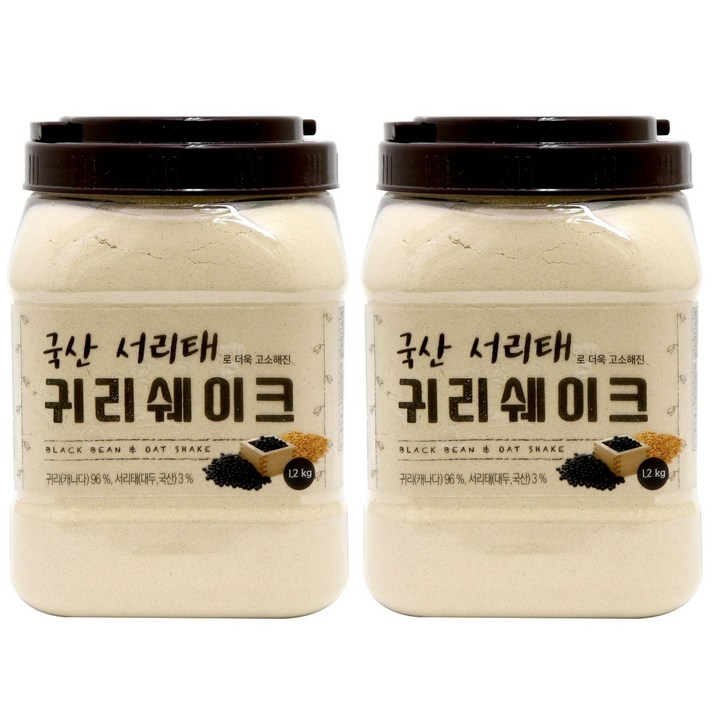 국산서리태로 더욱 고소해진 귀리쉐이크, 2개, 1.2kg