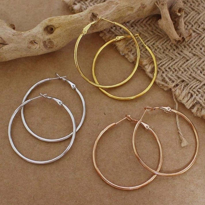 MOOLDN 14k 링귀걸이 써지컬스틸 [3cm 4cm 5cm 6cm]