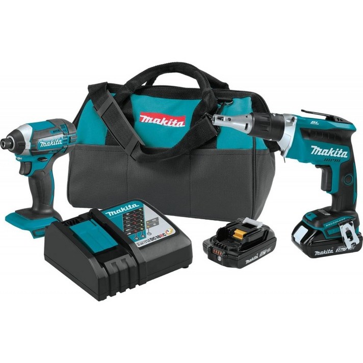 Makita XT262R 18V LXT 리튬 이온 COMPACT 무선 2-Pc. 콤보 키트 (2.0Ah)