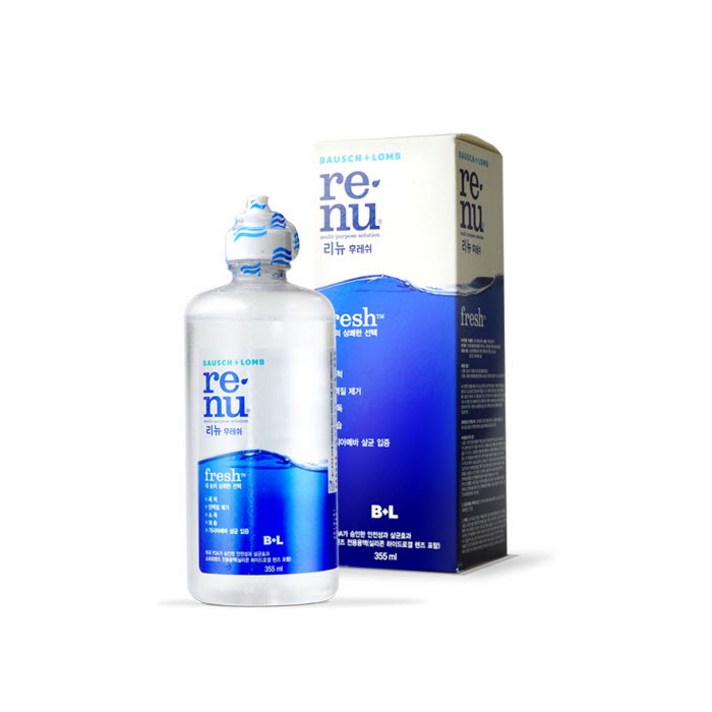 리뉴 후레쉬 렌즈 세정액, 355ml, 3개