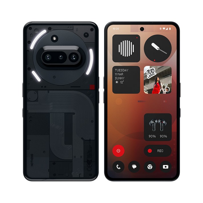 낫싱 Phone 3a 휴대폰 자급제폰 광학줌 4K 동영상 NFC 지문센서, 256GB, 블랙