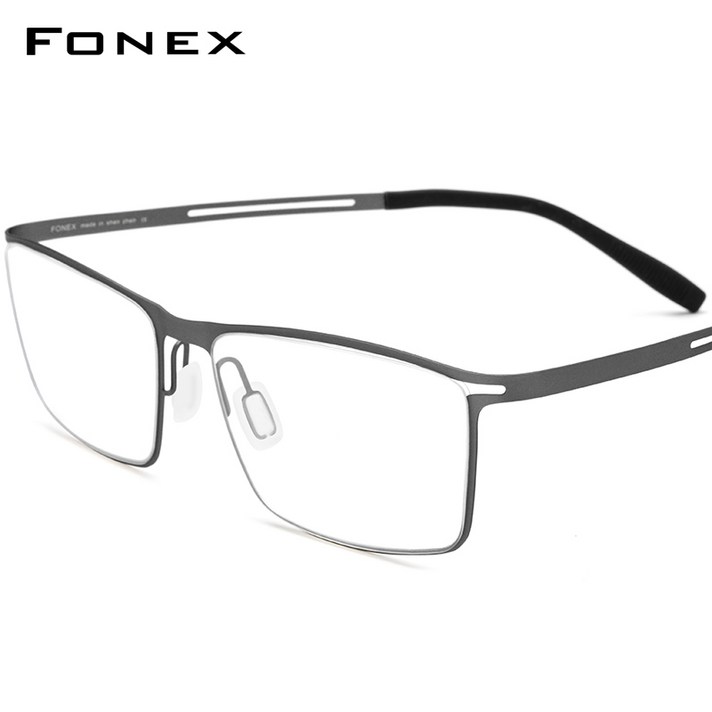 FONEX 남자 초경량 베타 티타늄 접히는 안경테 4.5g 사각형 가벼운 유연한