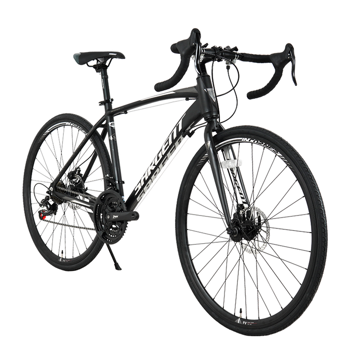 서전트 인코너R21 로드자전거 700c 알루미늄 시마노 21단 디스크브레이크 무료조립, 98% 완성조립 택배(수도권.전국), A2.쿨윈 블랙화이트 (XL), 매트 블랙크롬