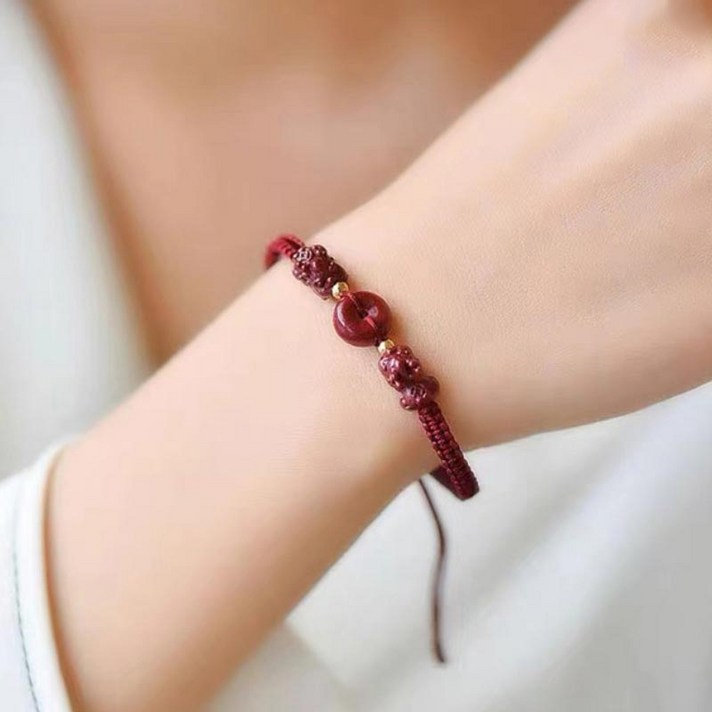 FANSDA 돈들어오는 경면주사 비휴 팔찌 염주