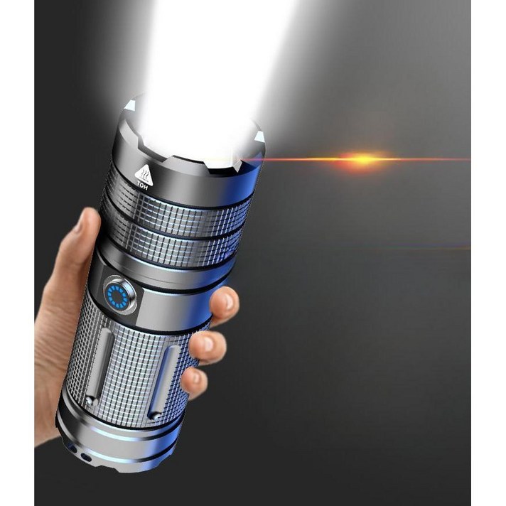 재미네 해루질랜턴 장거리 10000루멘 레이져후레시, (할인)6000M+레이저 캐논+보조배터리 기능, 1개