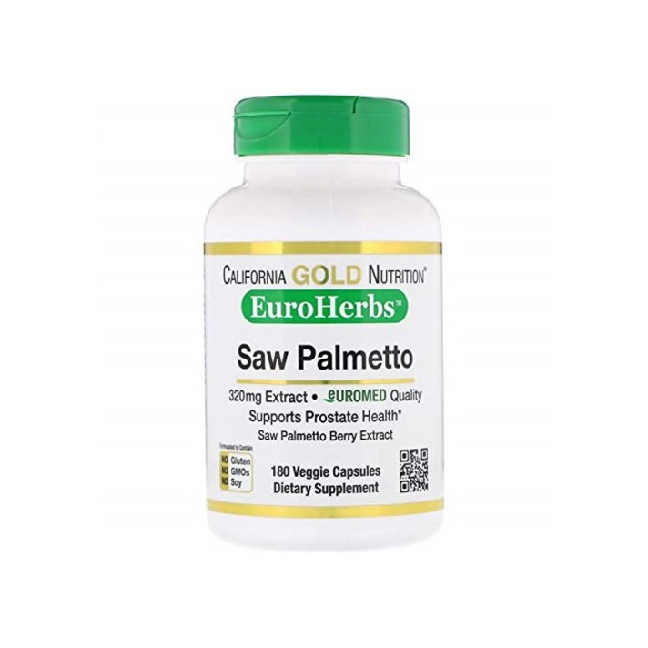 캘리포니아골드뉴트리션 쏘말메토 추출물 320mg 180정 Saw Palmetto Extract 320 mg 180 Veggie Caps