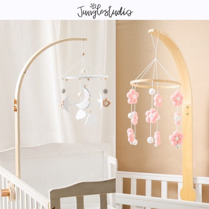 [정글스튜디오] 감성 원목 우드 모빌대 모음 / 신생아 아기 침대 모빌 거치대