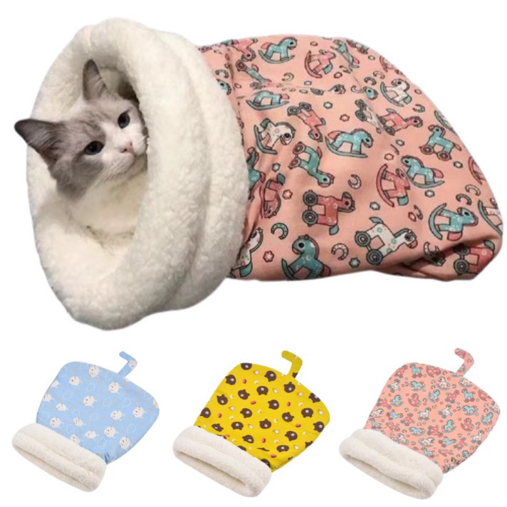 셀링위즈고양이 강아지 숨숨집 침낭 이불 펫담요, 1개, BLUE 셀링위즈고양이 강아지 숨숨집 침낭 이불 펫담요, 1개, BLUE