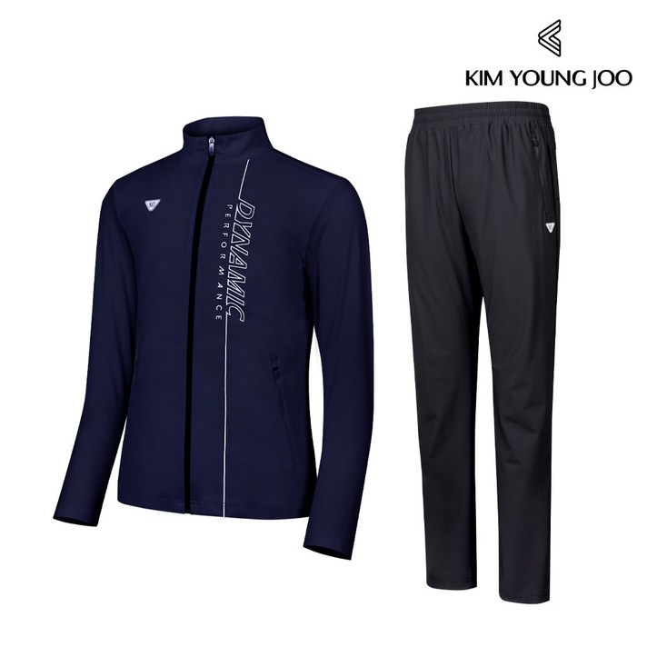 김영주 남성 밸런스 TR 트레이닝복 세트 / 나일론 트리코트 남자 봄 여름 운동복 츄리닝 저지 트레이닝복 골프웨어