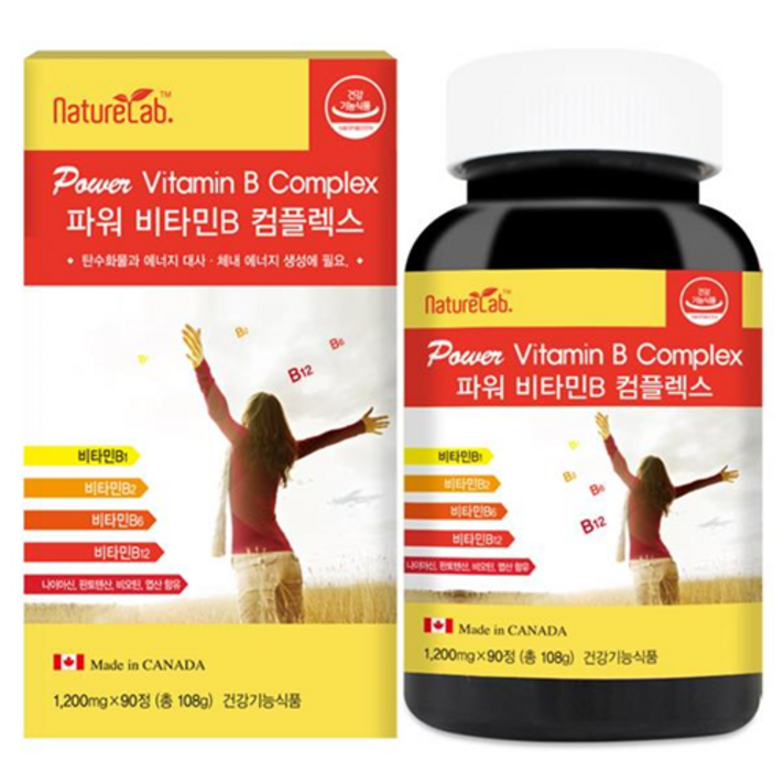 네이처랩 파워 비타민B 컴플렉스 고함량 활력비타민B군 90정, 1200mgx90정, 1박스