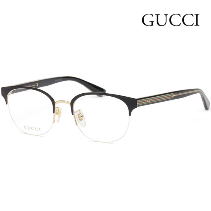 구찌 안경테 GG0531OA 001 명품 반무테 아시안핏 블랙 패션 삼선