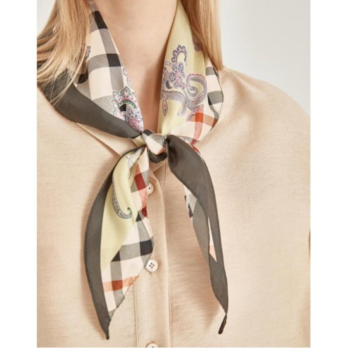 닥스 레이디스 프린트 실크 스카프 DLSC1B301E1