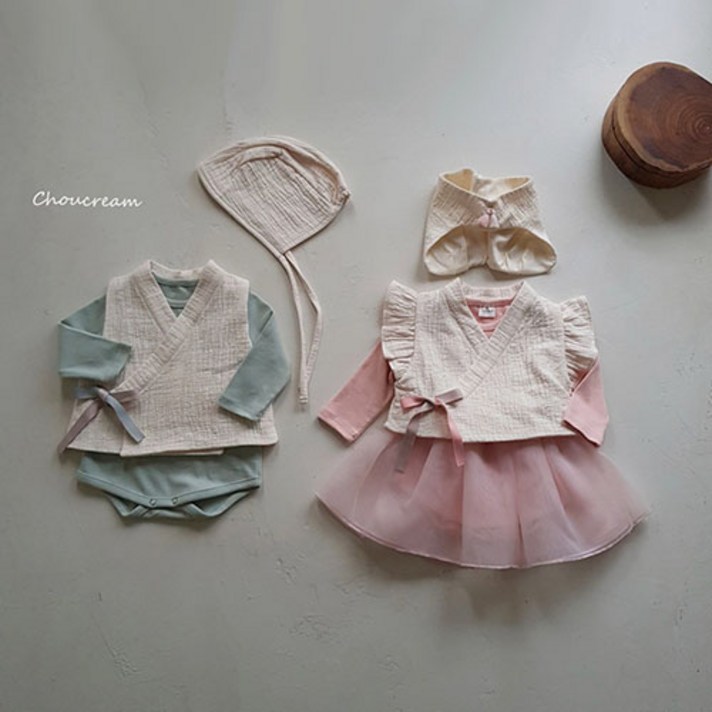 슈크림 베베한복 베이비슈트세트 보넷세트 추석한복