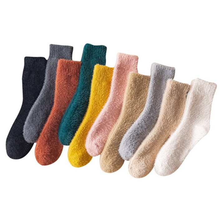 리카 무지 컬러 수면양말 10종 세트