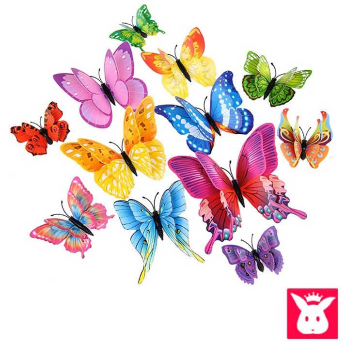  토토만리빙스테이 블루12P 나비자석 냉장고 마그넷 입체, 1.블루 